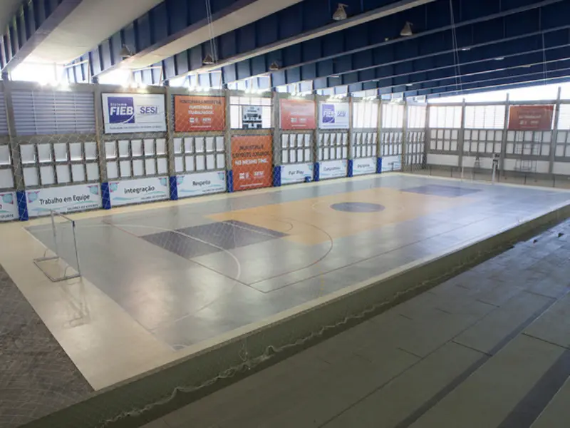 Locação do ginásio de esportes
